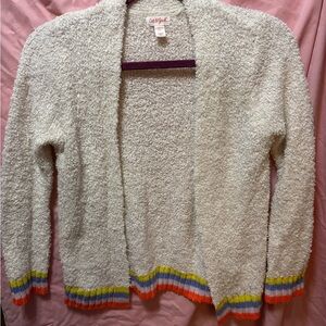 Cat & Jack Cream Cardigan with Multicolor Trim